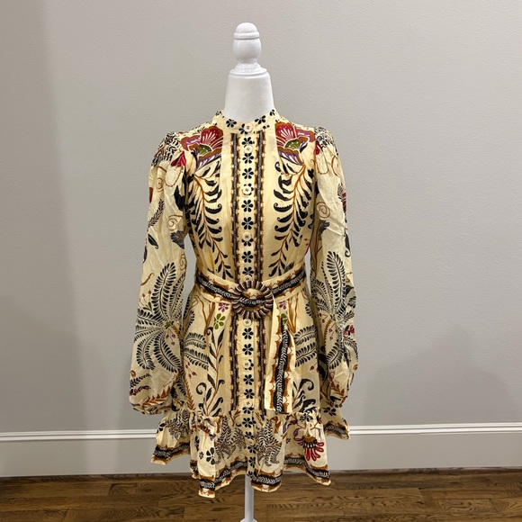 Farm Rio Classic Nature Sand Mini Dress - Picture 4 of 12